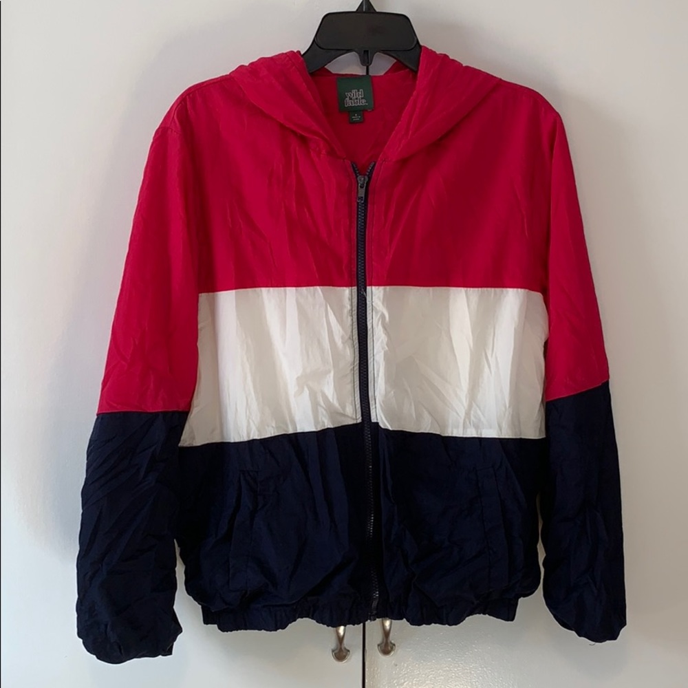 Color block windbreaker